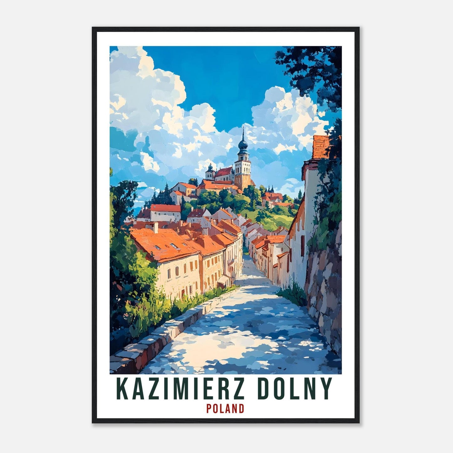 Kazimierz Dolny Travel Print Poland Home Decor Wall Art Gift Wall Hanging Art Lover Kazimierz Dolny Polish Artwork Travel Poster Poland Art