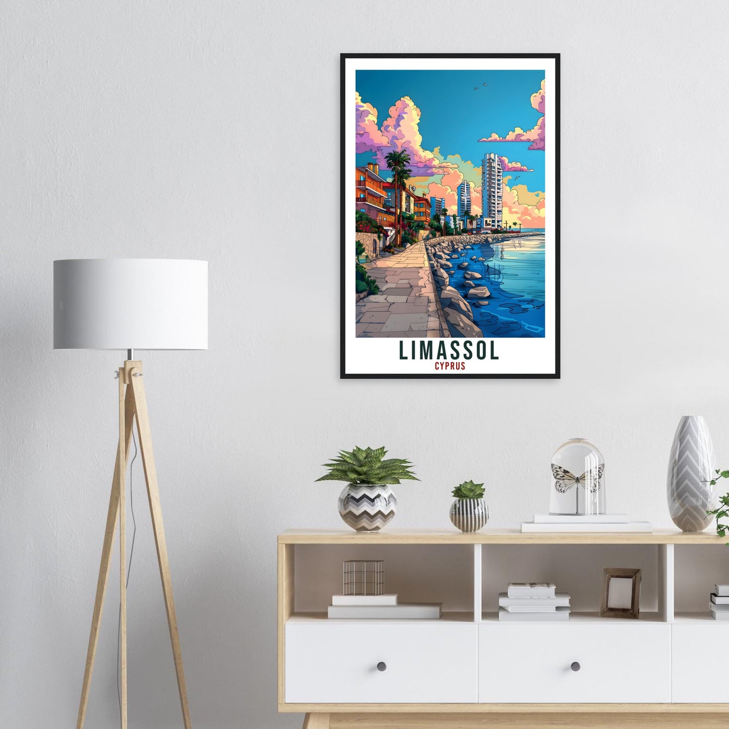 Limassol Cyprus Travel Print Cyprus Wall Art Wall Hanging Home Décor Limassol Gift Cyprus Landmark Artwork Gift Cyprus Holiday Travel Poster