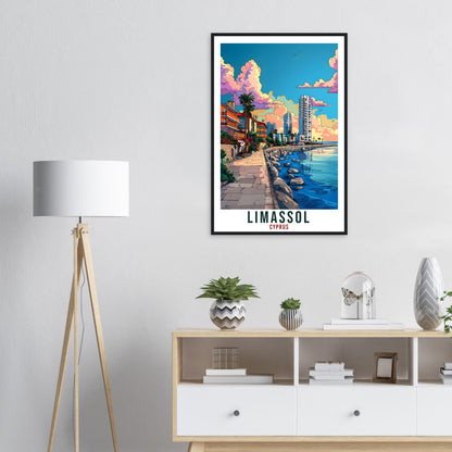 Limassol Cyprus Travel Print Cyprus Wall Art Wall Hanging Home Décor Limassol Gift Cyprus Landmark Artwork Gift Cyprus Holiday Travel Poster