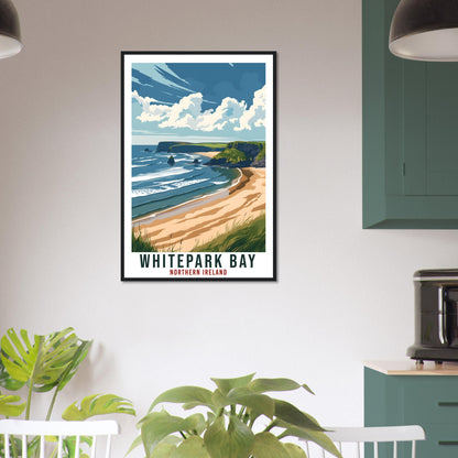 Whitepark Bay Travel Print Northern Ireland Wall Art Wall Hanging Whitepark Bay Gift Art Lovers Irish Artwork Gift Ireland Travel Poster