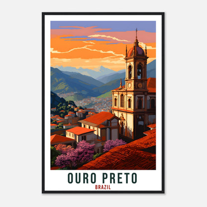 Ouro Preto Travel Print Wall Art Ouro Preto Brazil Wall Hanging Artwork Ouro Preto Art Gifts Ouro Preto Travel Poster Brazil Art Lovers Gift