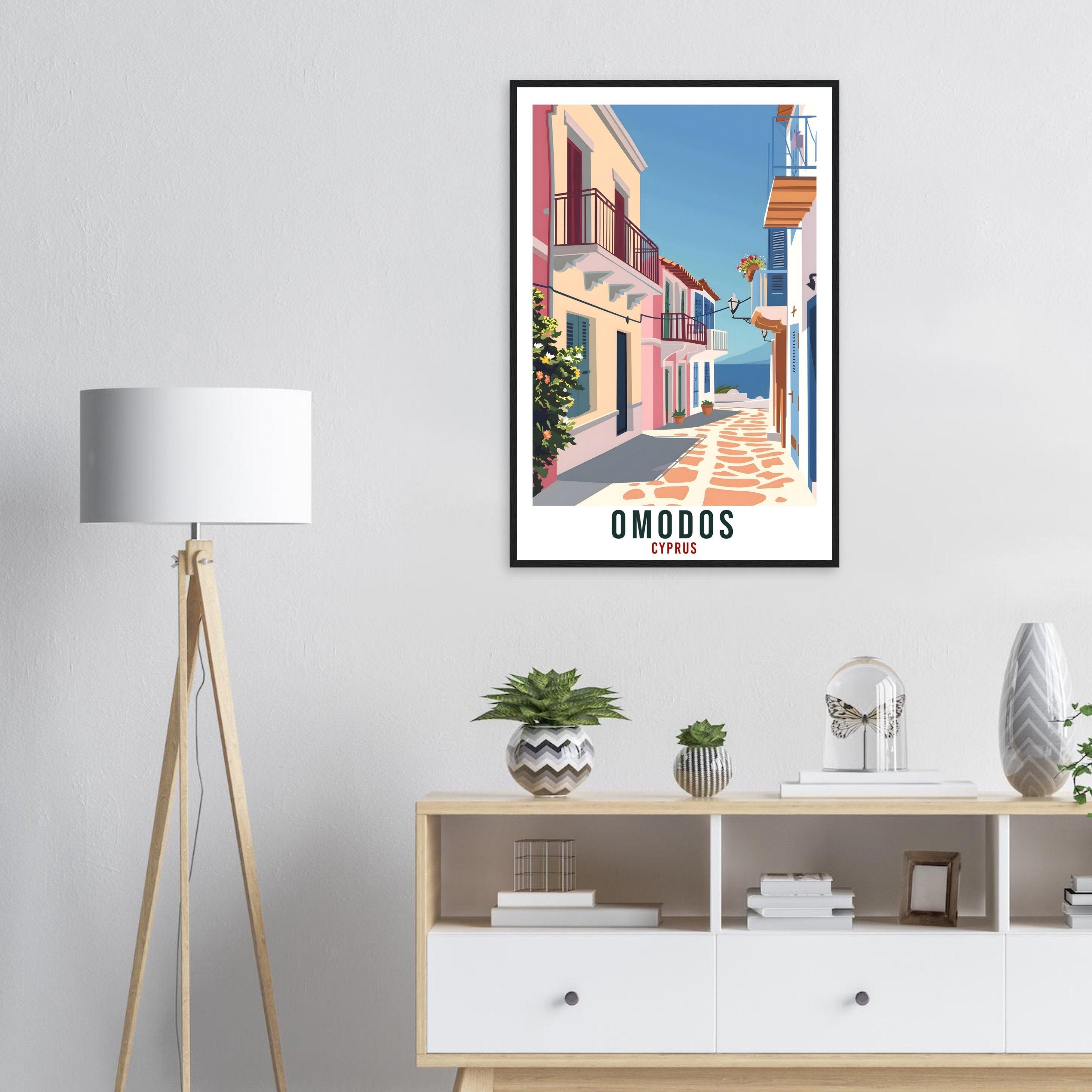 Omodos Cyprus Travel Print Cyprus Wall Art Wall Hanging Home Décor Omodos Gift Cyprus Landmark Artwork Gift Cyprus Holiday Travel Poster