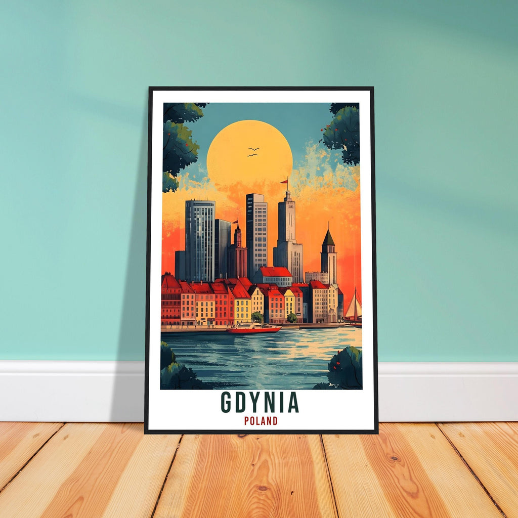 Gdynia Travel Print Poland Home Decor Gdynia Wall Art Gift Wall Hanging Art Lover Gdynia Polish Artwork Travel Poster Poland Travel Art