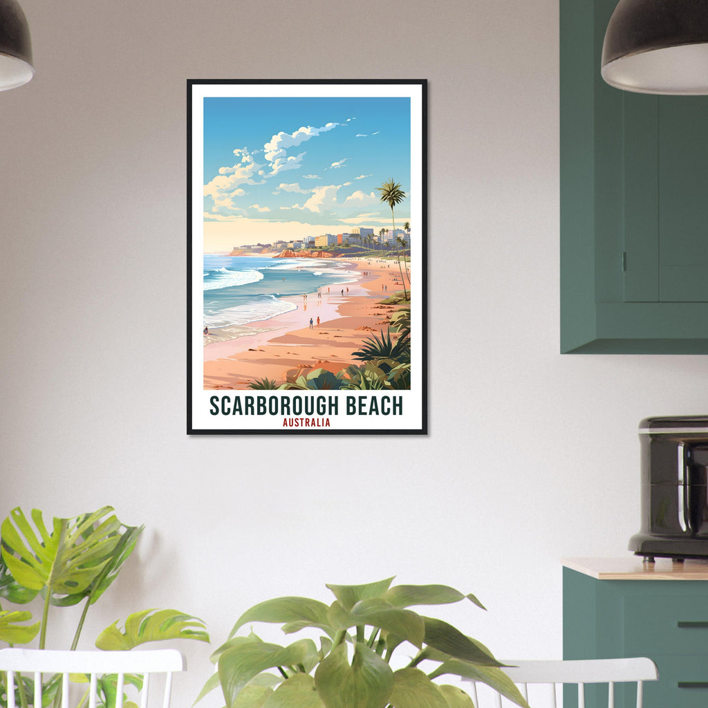 Scarborough Beach Travel Poster Wall Art Scarborough Australia Home Décor Artwork Art Gifts Travel Print Australian Beach Art Lovers Gift