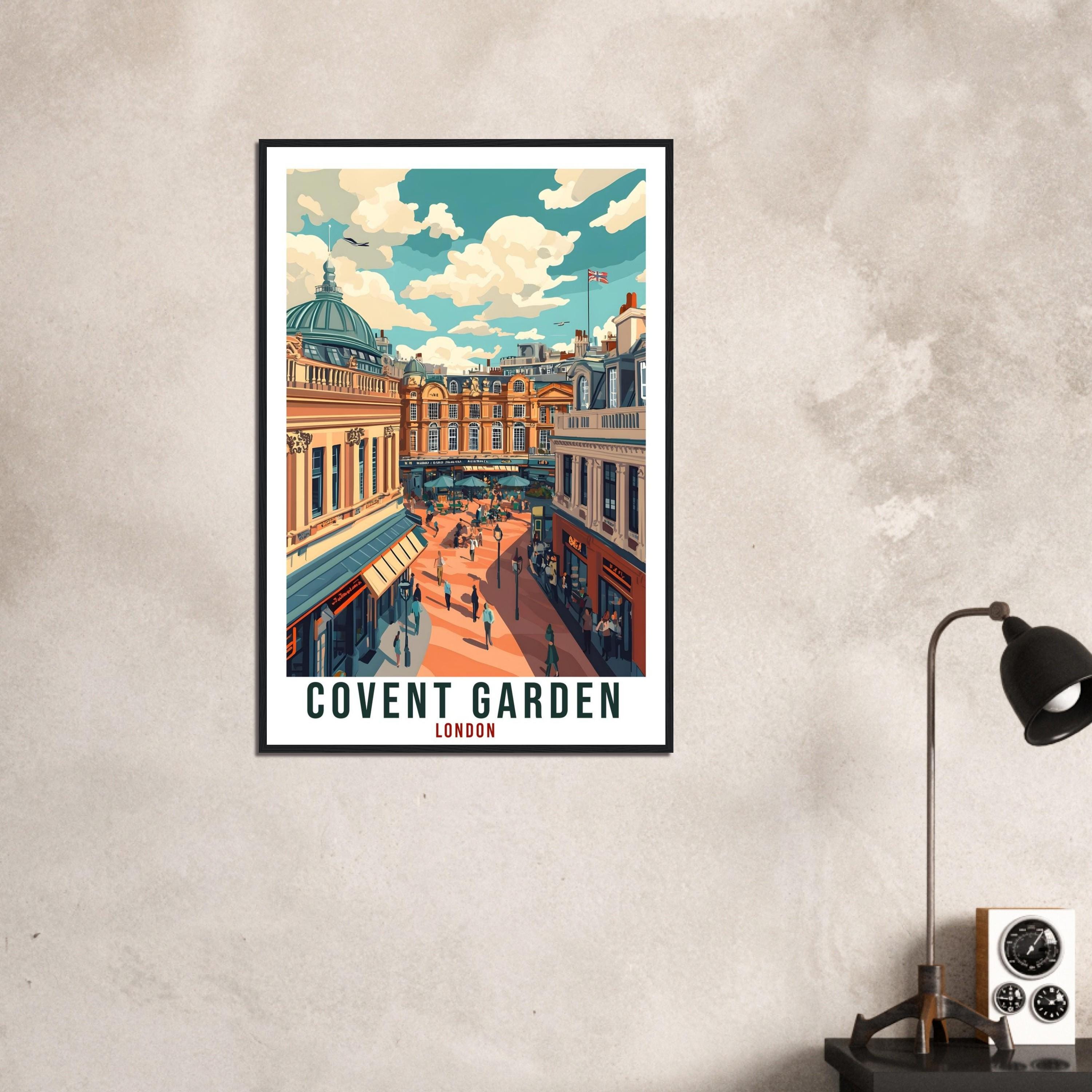Covent Garden London Travel Print England Decor London Wall Art Gift Wall Hanging Art Lover Covent Garden England Artwork Travel Poster Art