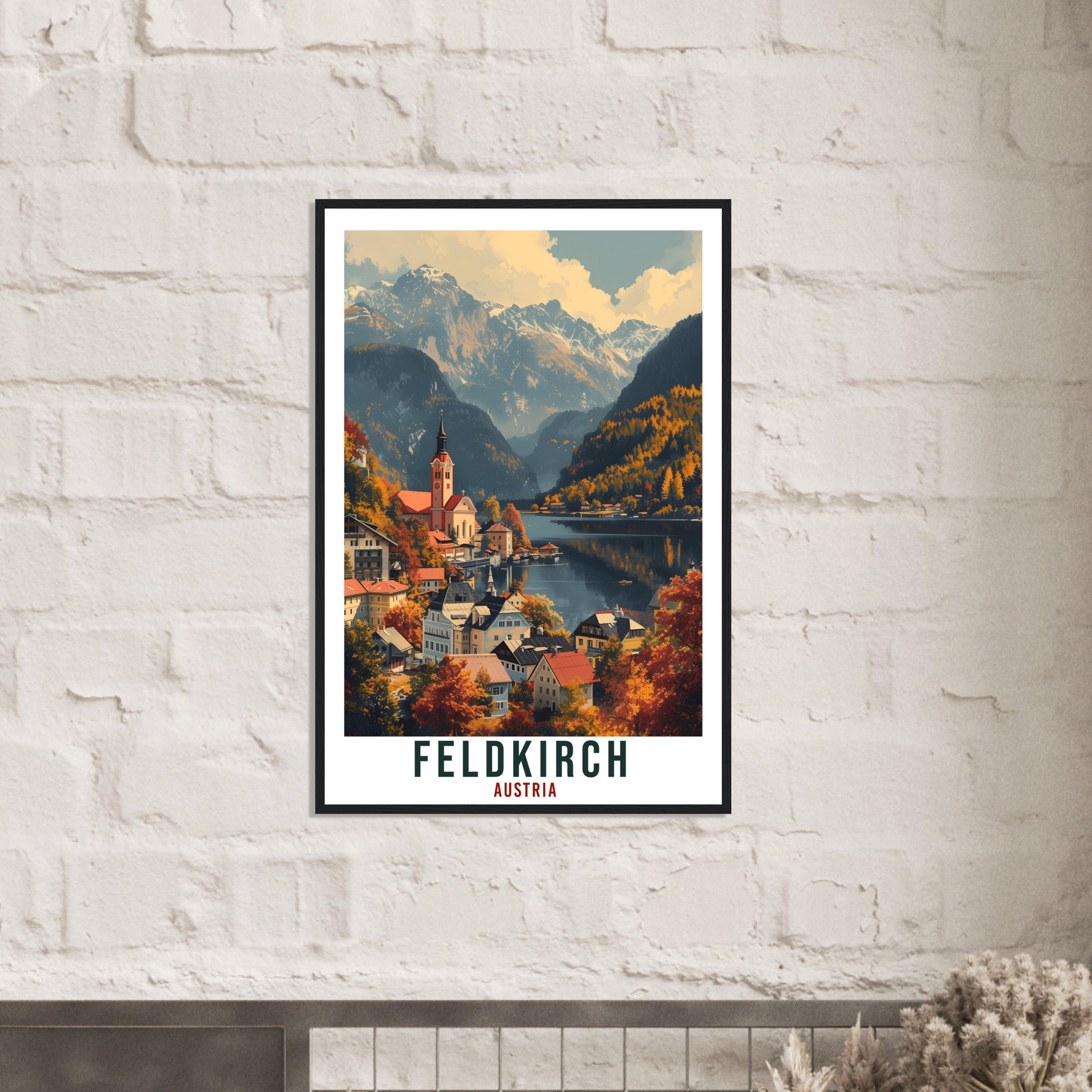 Feldkirch Travel Poster Austria Home Decor Feldkirch Austrian Wall Art Gift Wall Hanging Art Lover Austria Artwork Feldkirch Travel Print
