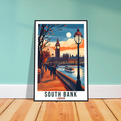 South Bank London Travel Print England Home Decor Wall Art Gift Wall Hanging Art Lover South Bank London Artwork Travel Poster Travel Art
