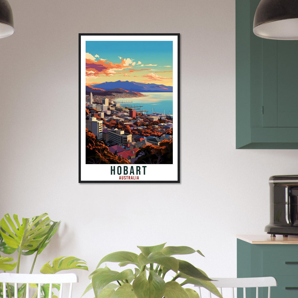 Hobart Travel Poster Wall Art Hobart Australia Home Décor Artwork Wall Hanging Hobart Art Gift Hobart Travel Print Australian Art Lover Gift