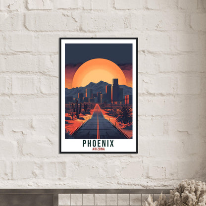 Phoenix Travel Print Arizona Home Decoration USA City Wall Art Gift Wall Hanging Art Lover Arizona Artwork Phoenix Skyline Travel Poster