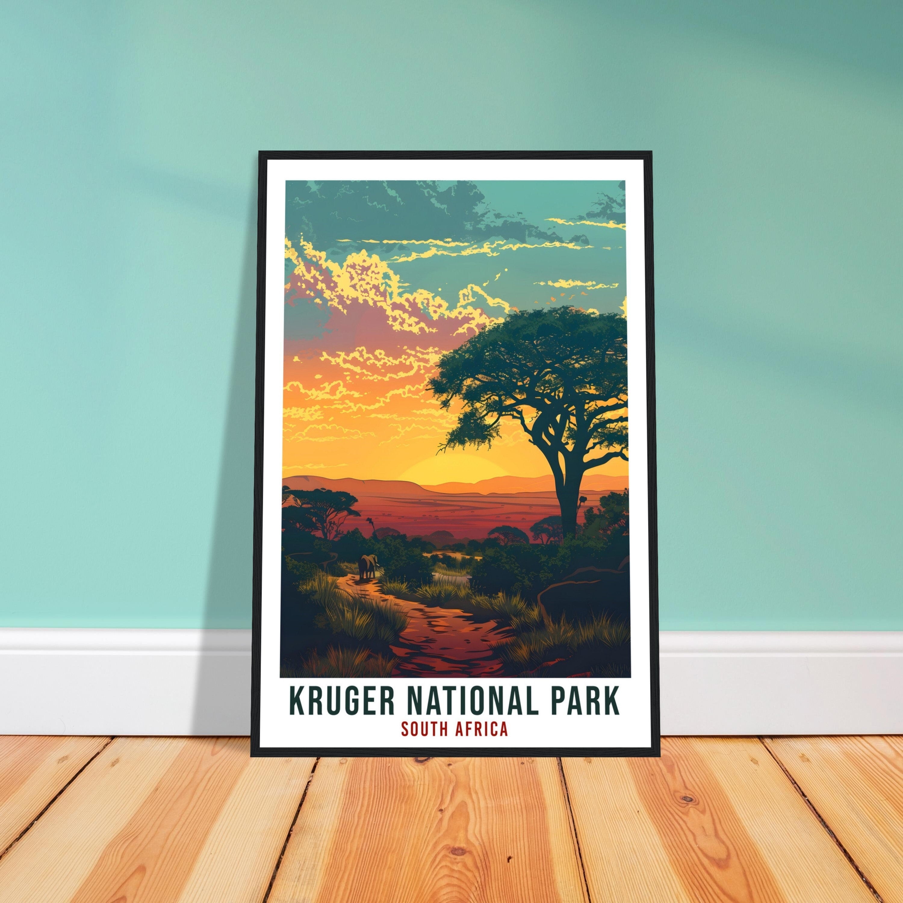 Kruger National Park South Africa Travel Print Wall Art Hanging Home Décor Kruger Gift Art Lovers Artwork Gift Print South African Poster