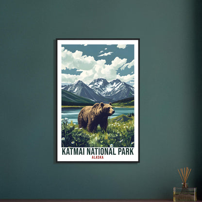 Katmai National Park Alaska USA Travel Print Wall Art Wall Hanging Home Décor Katmai National Park Gift Travel Art USA Artwork Travel Poster