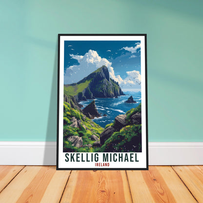 Skellig Michael Travel Print Kerry Ireland Coast Art Home Decoration Wall Art Wall Hanging Art Lover Artwork Ireland Skellig Michael Poster