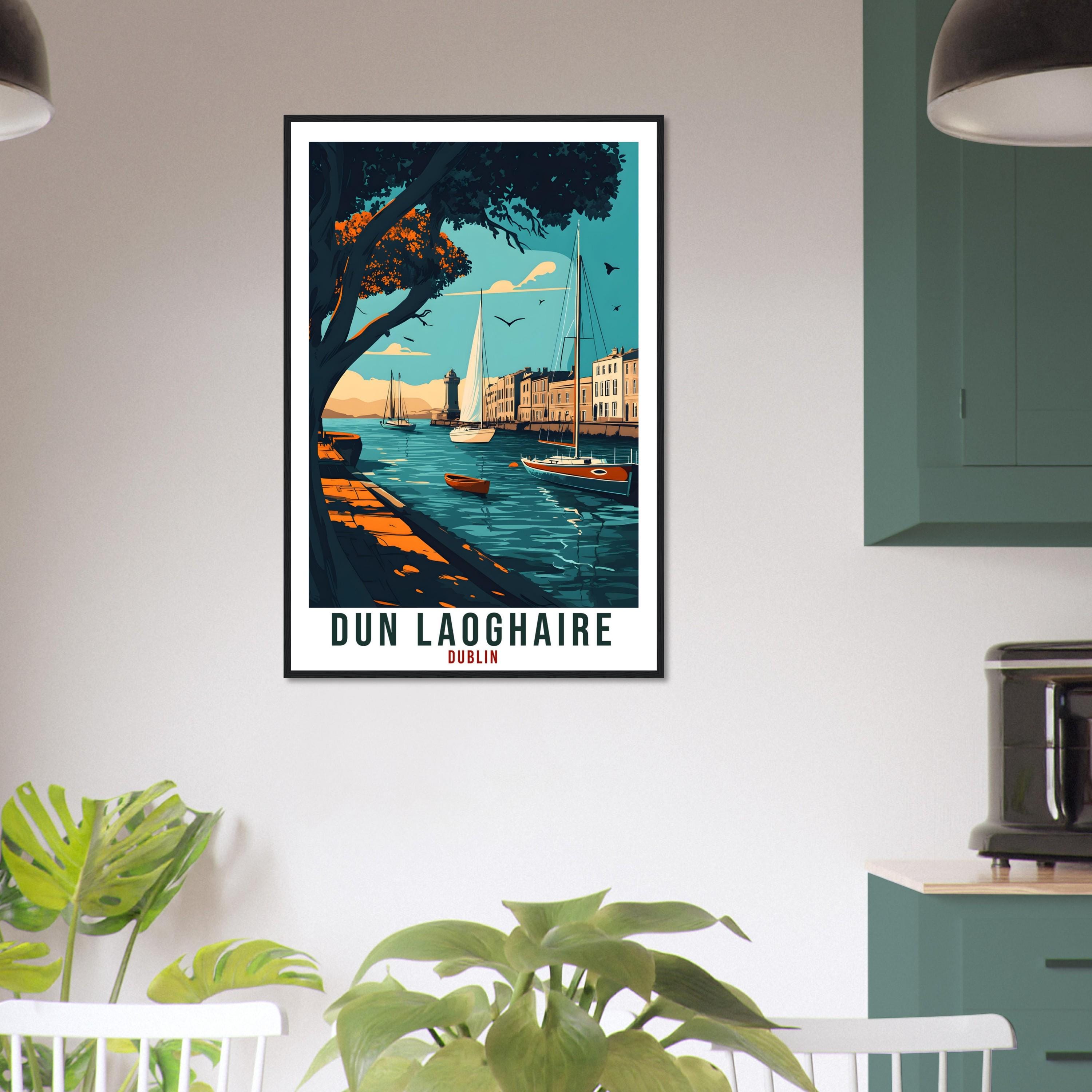 Dun Laoghaire Travel Print Ireland Decor Dun Laoghaire Wall Art Gift Wall Hanging Art Lover Dublin Irish Artwork Travel Poster Ireland Art