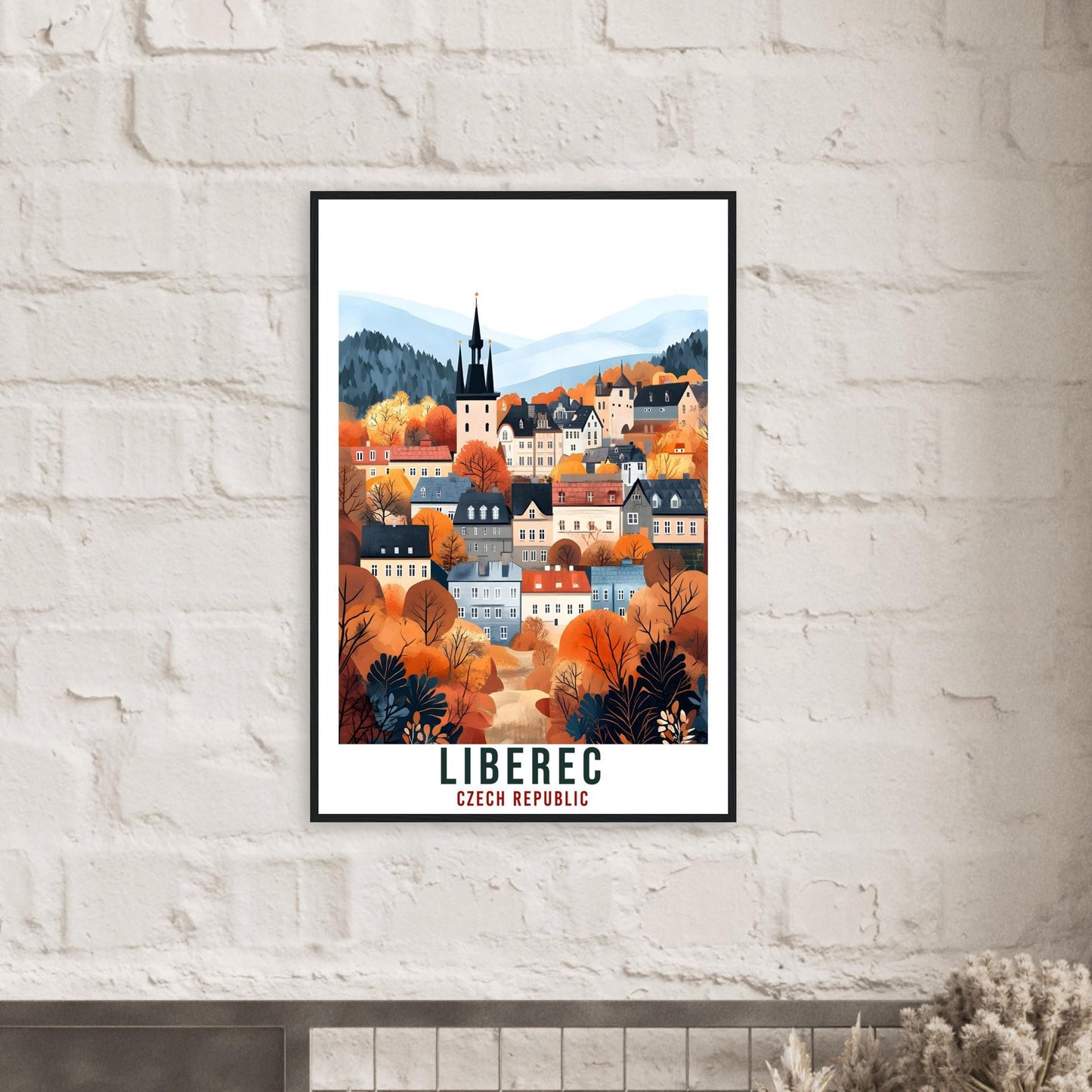 Liberec Travel Print Czechia Home Decor Liberec Wall Art Gift Wall Hanging Art Lover Liberec Czech Republic Artwork Travel Poster Travel Art