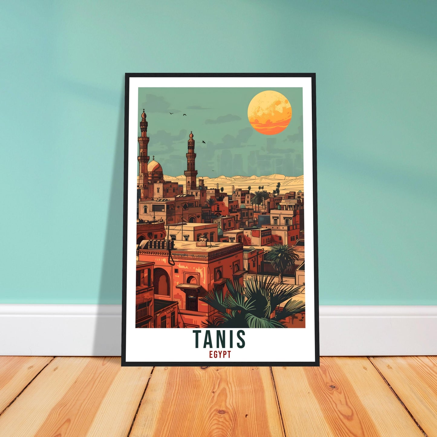 Tanis Egypt Travel Poster Tanis Wall Art Wall Hanging Home Décor Tanis Gift Art Lovers Egypt Artwork Gift Print African Landmark Print