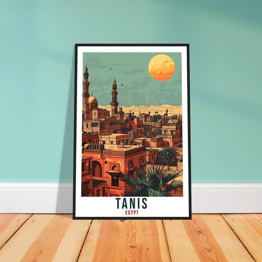 Tanis Egypt Travel Poster Tanis Wall Art Wall Hanging Home Décor Tanis Gift Art Lovers Egypt Artwork Gift Print African Landmark Print