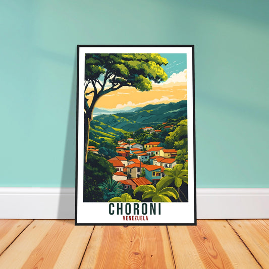 Choroni Travel Print Venezuela Home Decor Choroni Wall Art Gift Wall Hanging Art Lover Choroni Venezuelan Artwork Travel Poster Travel Art