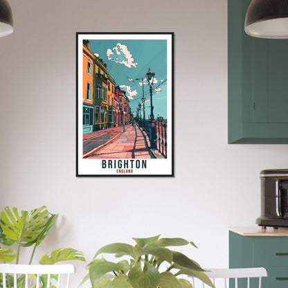 Brighton Travel Print Wall Art Wall Hanging Home Living Décor Brighton Street Art Lovers Gift UK Artwork Gift Print English Travel Poster
