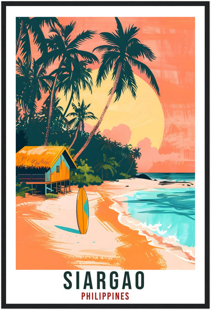 Siargao Philippines Travel Print Beach Wall Art Wall Hanging Home Décor Siargao Gift Landmark Artwork Travel Art Philippines Travel Poster
