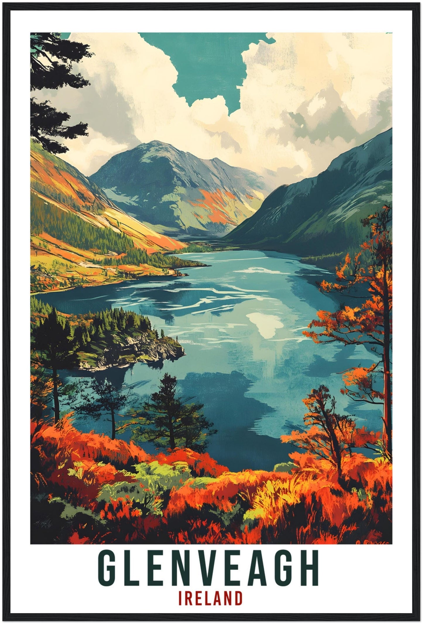 Glenveagh Travel Print Ireland Home Decor Glenveagh Wall Art Wall Hanging Art Lover Irish Artwork Travel Poster Donegal Ireland Travel Art