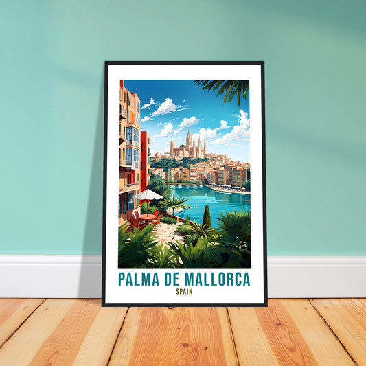 Palma De Mallorca Travel Print Wall Art Palma Wall Hanging Spain Gift Holiday Print Mallorca Art Print Palma Travel Poster Landscape Print