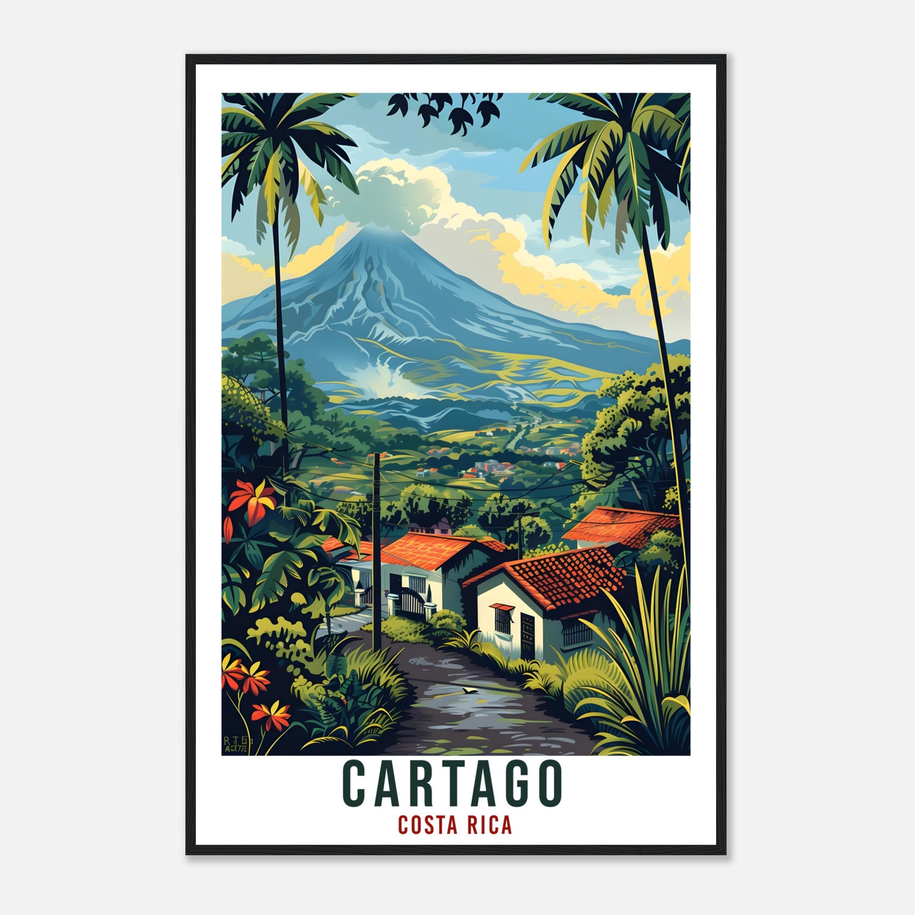 Cartago Costa Rica Travel Print Wall Art Wall Hanging Home Décor Cartago Gift Landmark Artwork Travel Art Costa Rica City Travel Poster