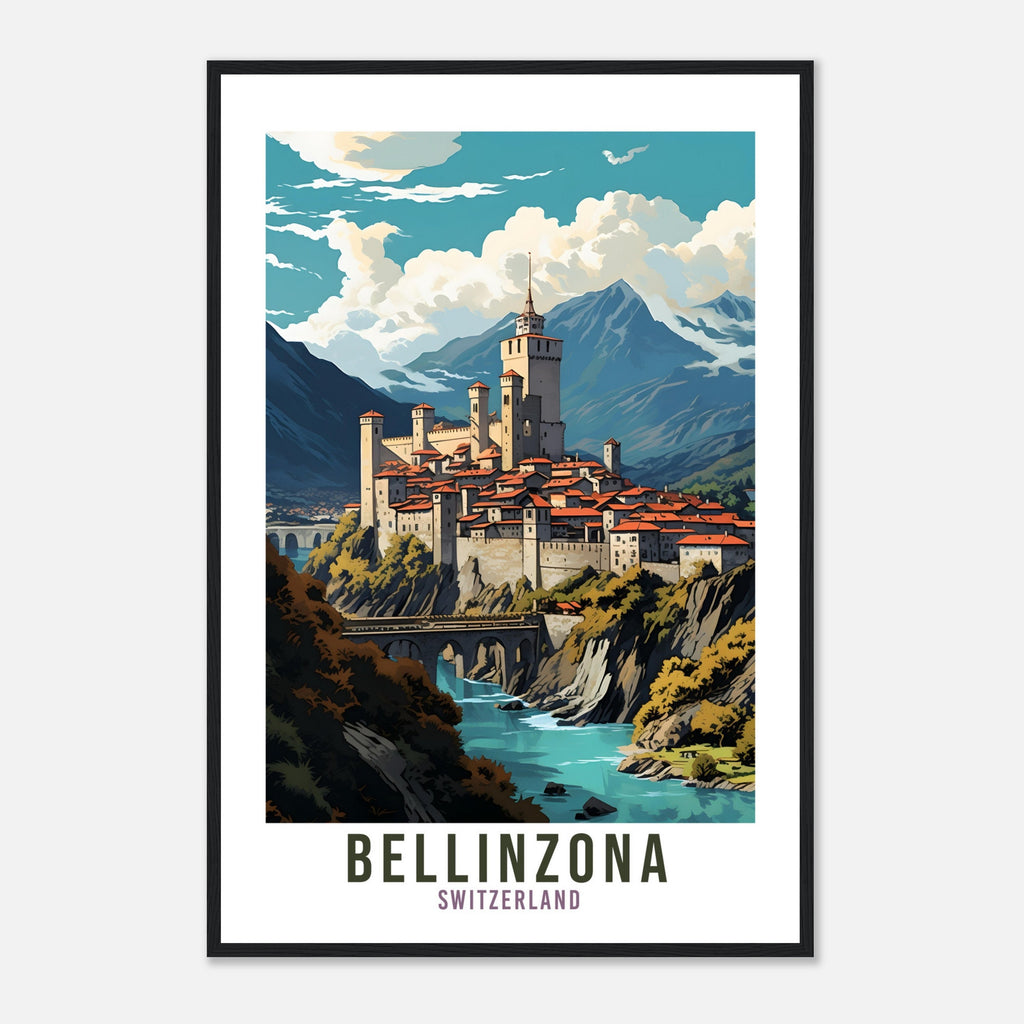 Bellinzona Travel Print Wall Art Switzerland Wall Art Bellinzona Art Print Travel Poster Swiss Landscape Bellinzona Switzerland Travel Art