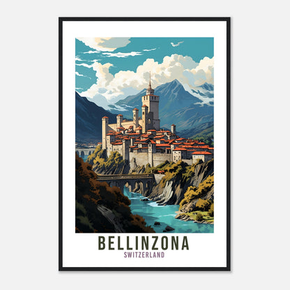 Bellinzona Travel Print Wall Art Switzerland Wall Art Bellinzona Art Print Travel Poster Swiss Landscape Bellinzona Switzerland Travel Art