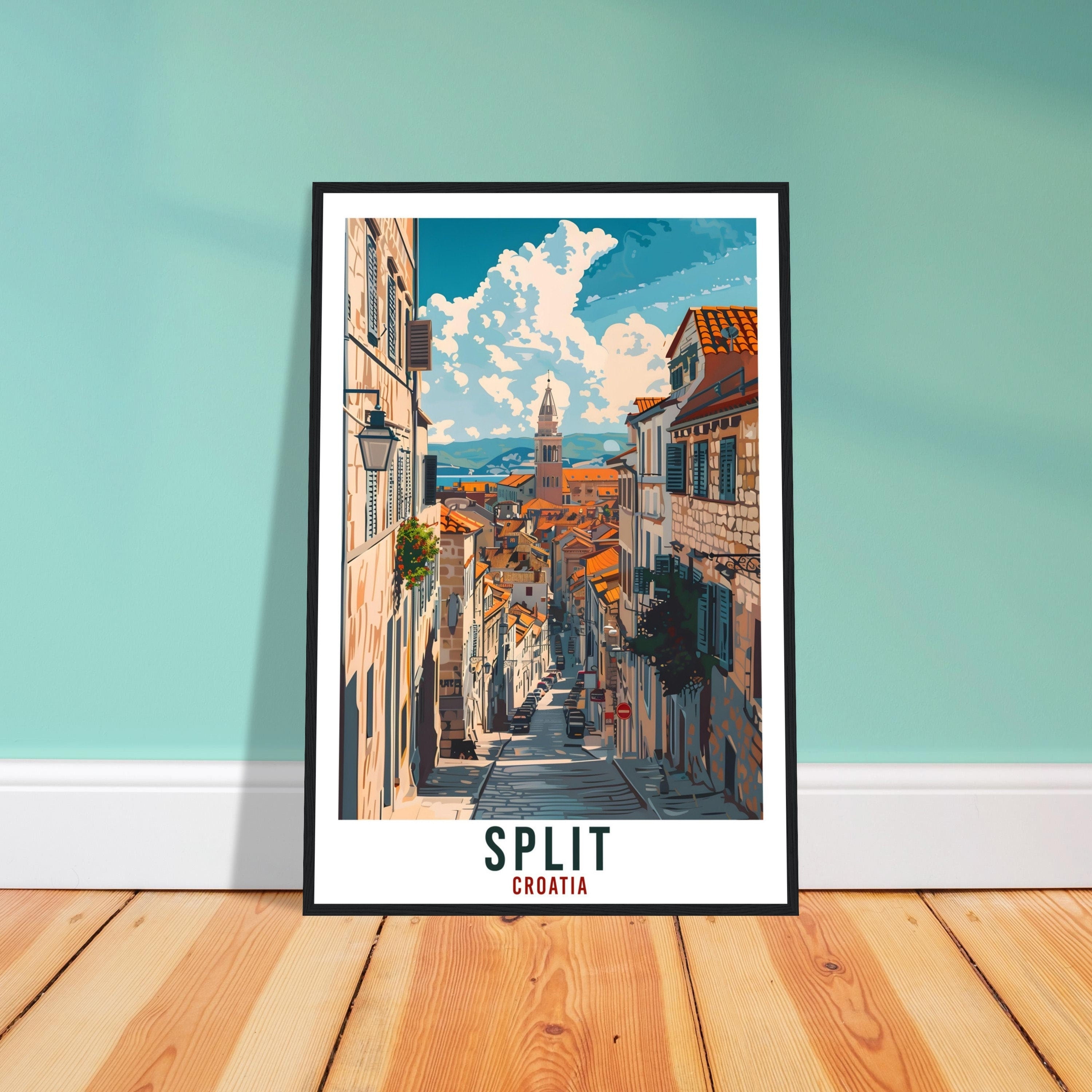 Split Travel Print Croatia Wall Art Wall Hanging Home Décor Split Gift Croatian Landmark Artwork Gift Split Croatia Holiday Travel Poster