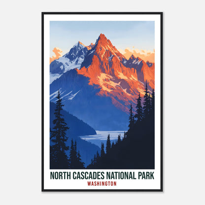 North Cascades National Park Washington USA Travel Print Wall Art Wall Hanging Décor North Cascades Gift Travel Art US Artwork Travel Poster