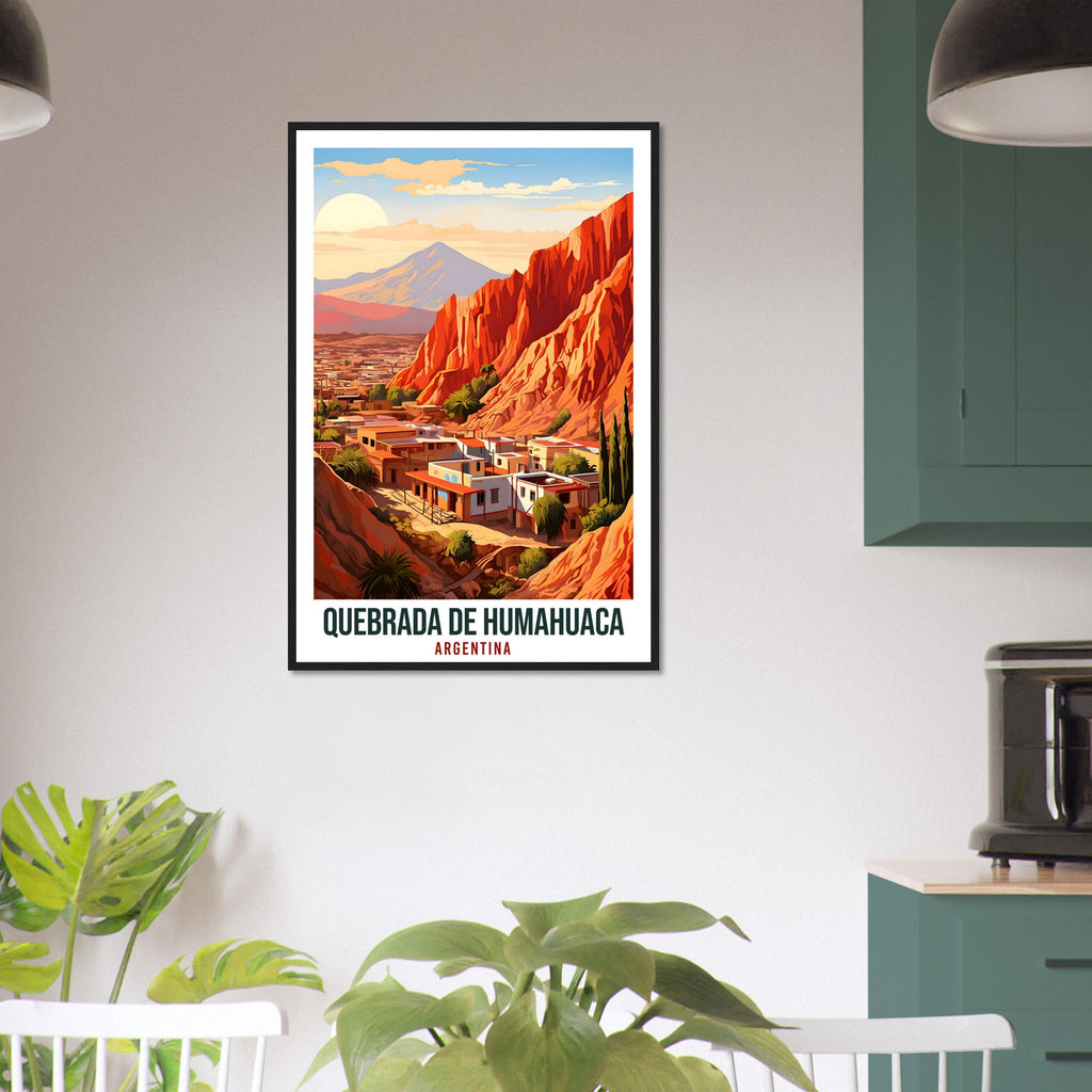 Quebrada De Humahuaca Travel Print Wall Art Argentina City Landscape Artwork Print Quebrada De Humahuaca Travel Poster Argentinian Art Gift