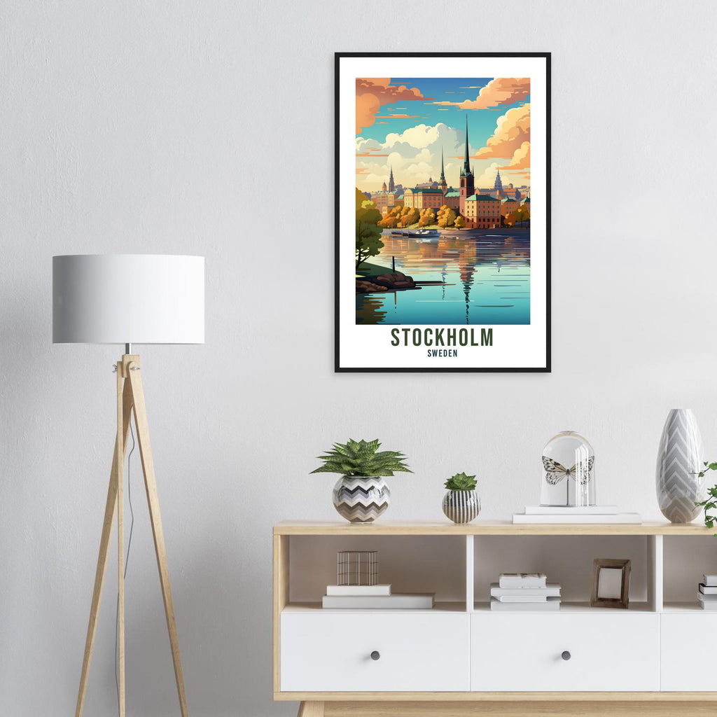Stockholm Travel Print Wall Art Sweden Wall Hanging Home Décor Stockholm Gift Art Lovers Sweden Art Lover Gift Stockholm City Travel Print
