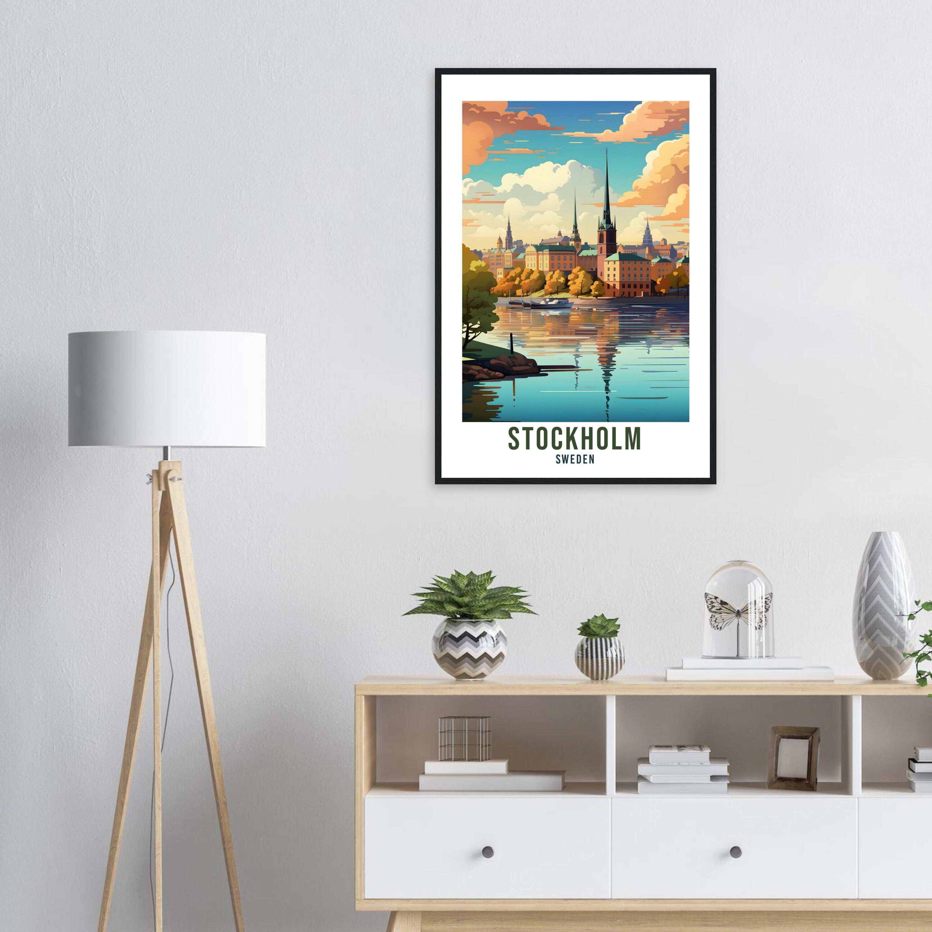 Stockholm Travel Print Wall Art Sweden Wall Hanging Home Décor Stockholm Gift Art Lovers Sweden Art Lover Gift Stockholm City Travel Print
