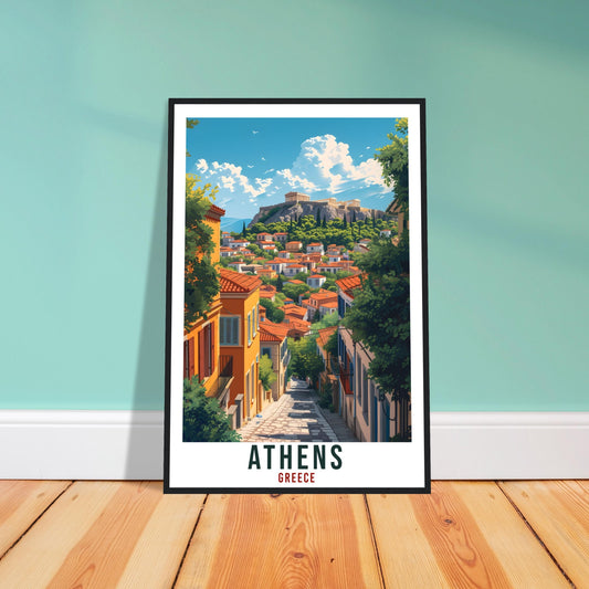 Athens Travel Gift Poster Greece Home Decoration Athens Greek City Wall Art Gift Wall Hanging Art Lover Greece Artwork Athens Travel Print