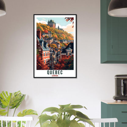 Quebec Travel Poster Wall Art Quebec Canada Wall Hanging Home Décor Quebec Gift Art Lovers Canadian Art Lover Gift Quebec Travel Print