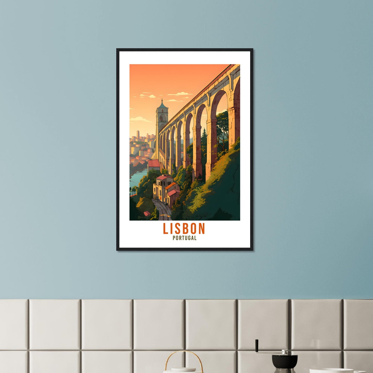 Lisbon Travel Print Wall Art Lisbon Wall Hanging Portugal Gift Lisbon Holiday Print Art Print Lisbon Travel Gift Travel Poster Lisbon City