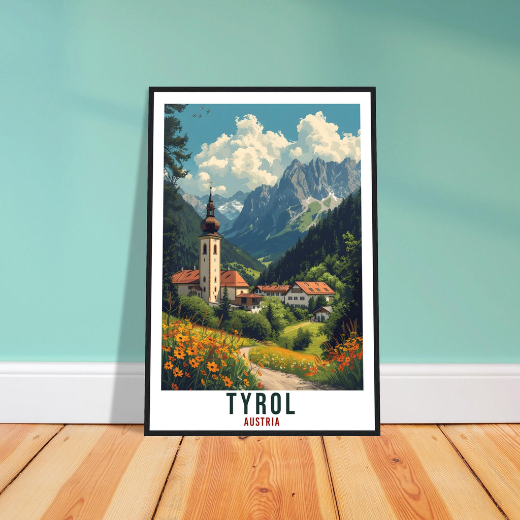Tyrol Gift Travel Print Austria Home Decoration Tyrol Austrian City Wall Art Gift Wall Hanging Art Lover Austria Artwork Tyrol Travel Poster