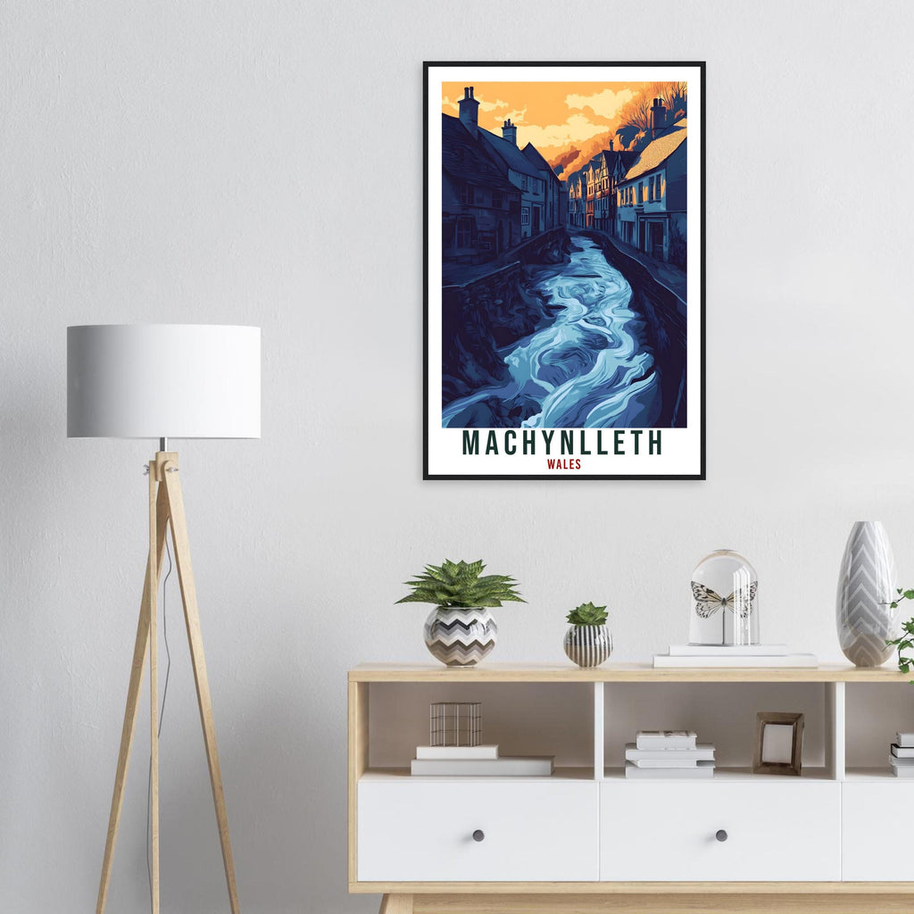 Machynlleth Travel Print Wales Home Decor Machynlleth Wall Art Wall Hanging Art Lover Wales Artwork Travel Poster Machynlleth Travel Art