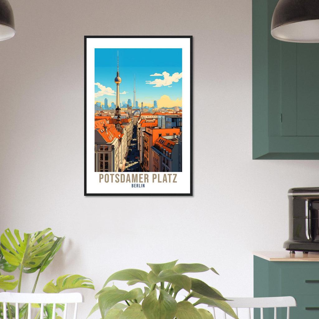 Berlin Travel Print Germany Postdamer Platz Travel Poster Berlin Home Decor Berlin Cityscape Art Gift Postdamer Platz Berlin Wall Art Gift
