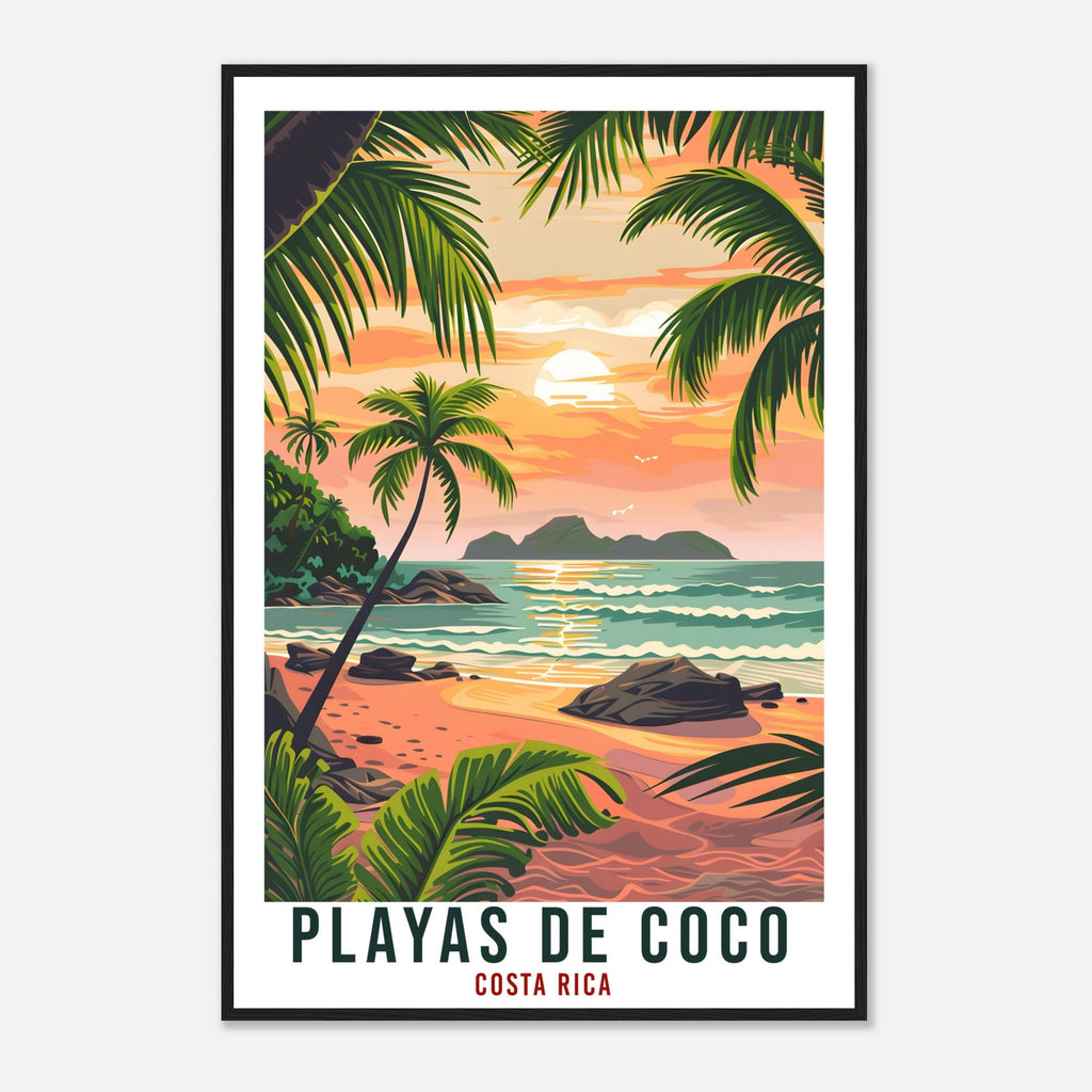 Playas De Coco Costa Rica Travel Print Wall Art Wall Hanging Home Décor Playas De Coco Gift Artwork Travel Art Costa Rica City Travel Poster