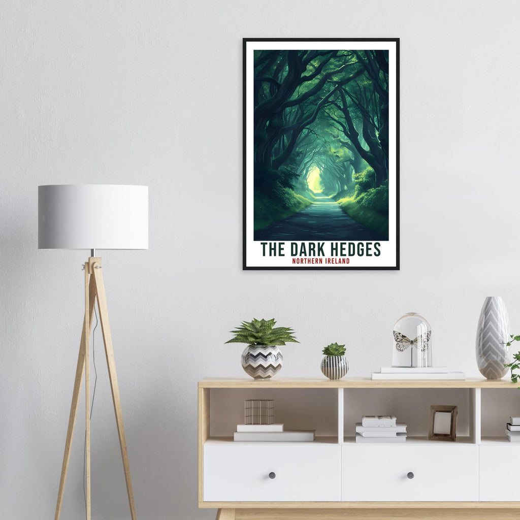 The Dark Hedges Northern Ireland Travel Poster Home Decoration Wall Art Gift Wall Hanging Art Lover Irish Coast Artwork Ireland Travel Print