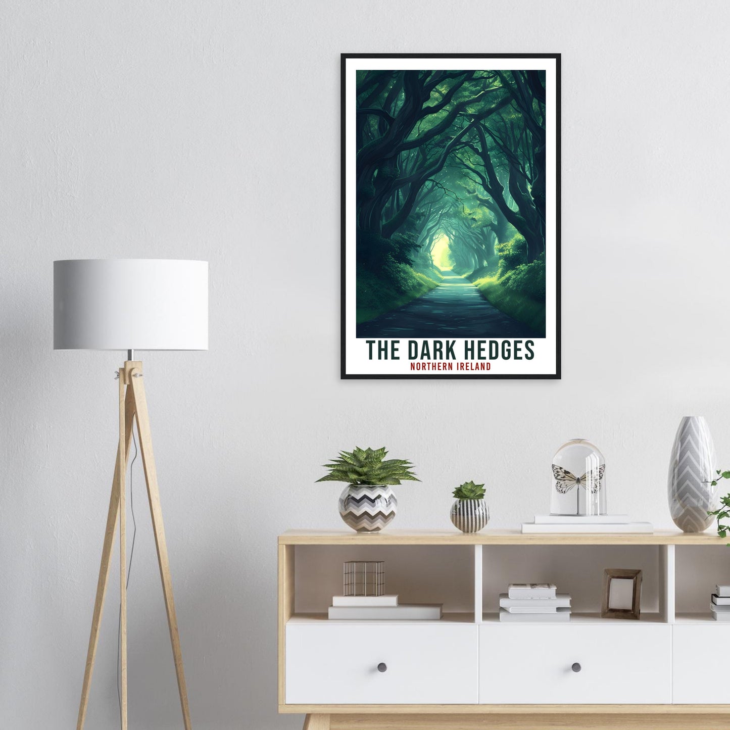 The Dark Hedges Northern Ireland Travel Poster Home Decoration Wall Art Gift Wall Hanging Art Lover Irish Coast Artwork Ireland Travel Print