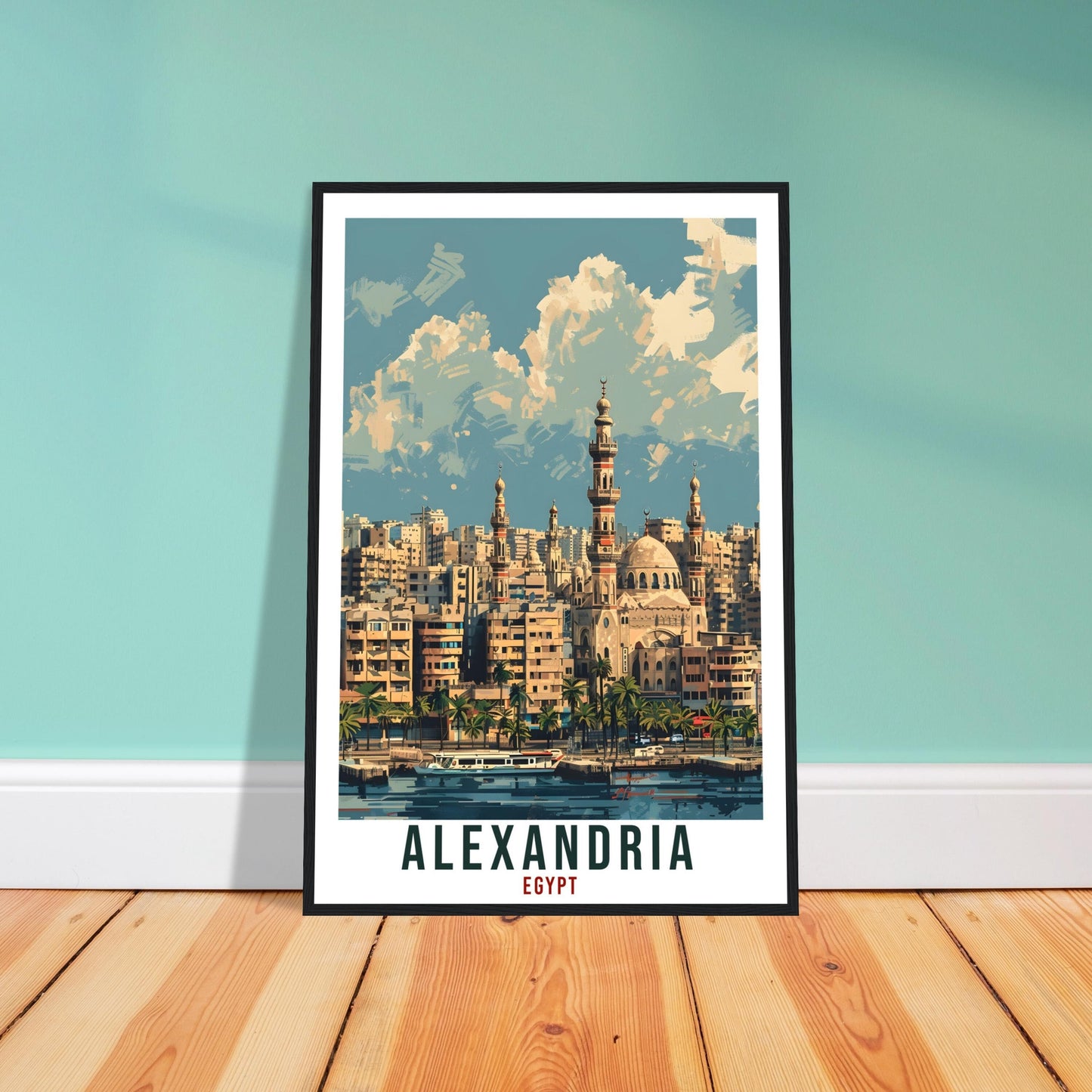 Alexandria Egypt Travel Print Wall Art Wall Hanging Home Décor Alexandria Gift Art Lovers Egypt Artwork Gift Print African Landmark Poster