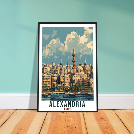 Alexandria Egypt Travel Print Wall Art Wall Hanging Home Décor Alexandria Gift Art Lovers Egypt Artwork Gift Print African Landmark Poster