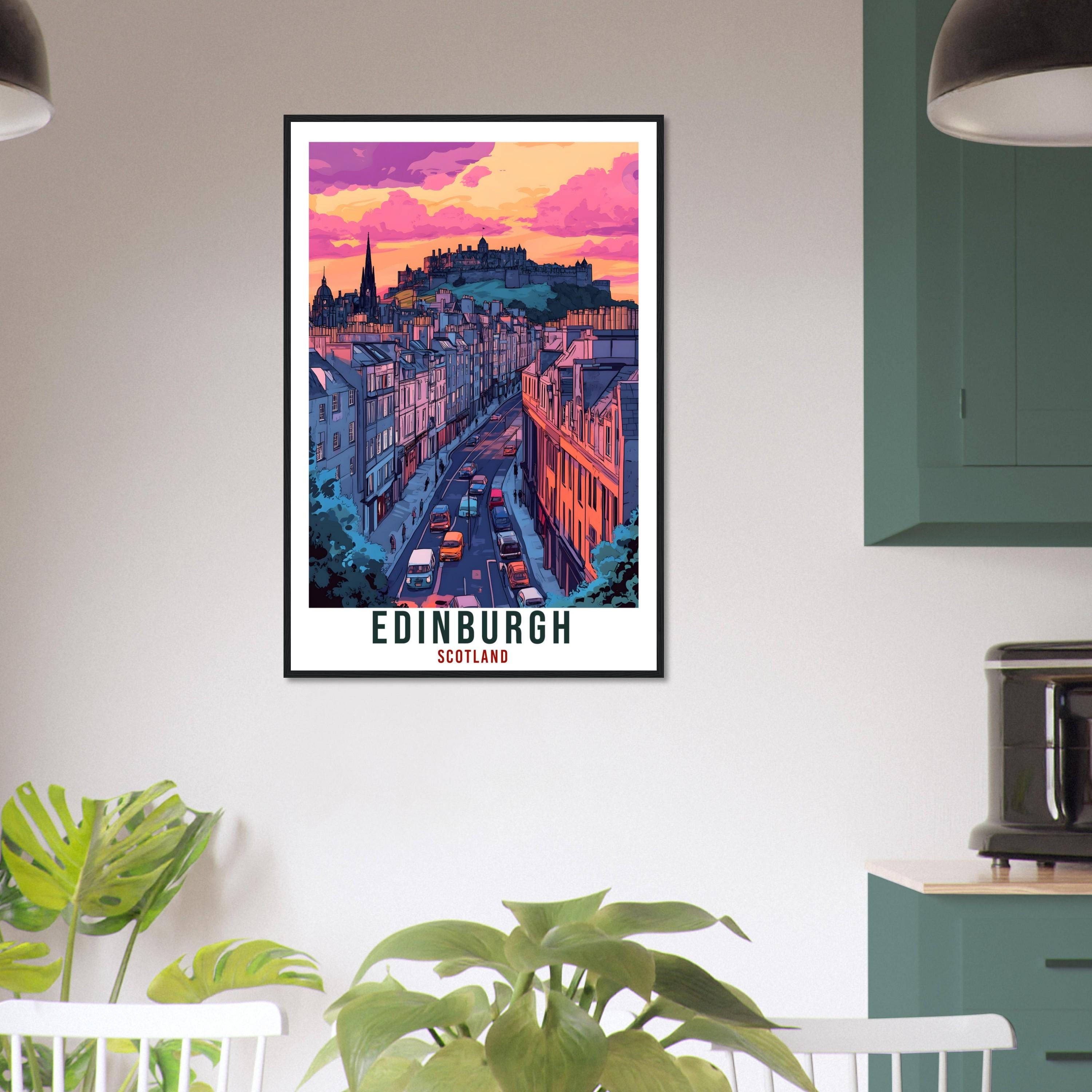 Edinburgh Travel Print Scotland Home Decor Edinburgh Wall Art Wall Hanging Art Lover Scotland Artwork Travel Poster Edinburgh Travel Art