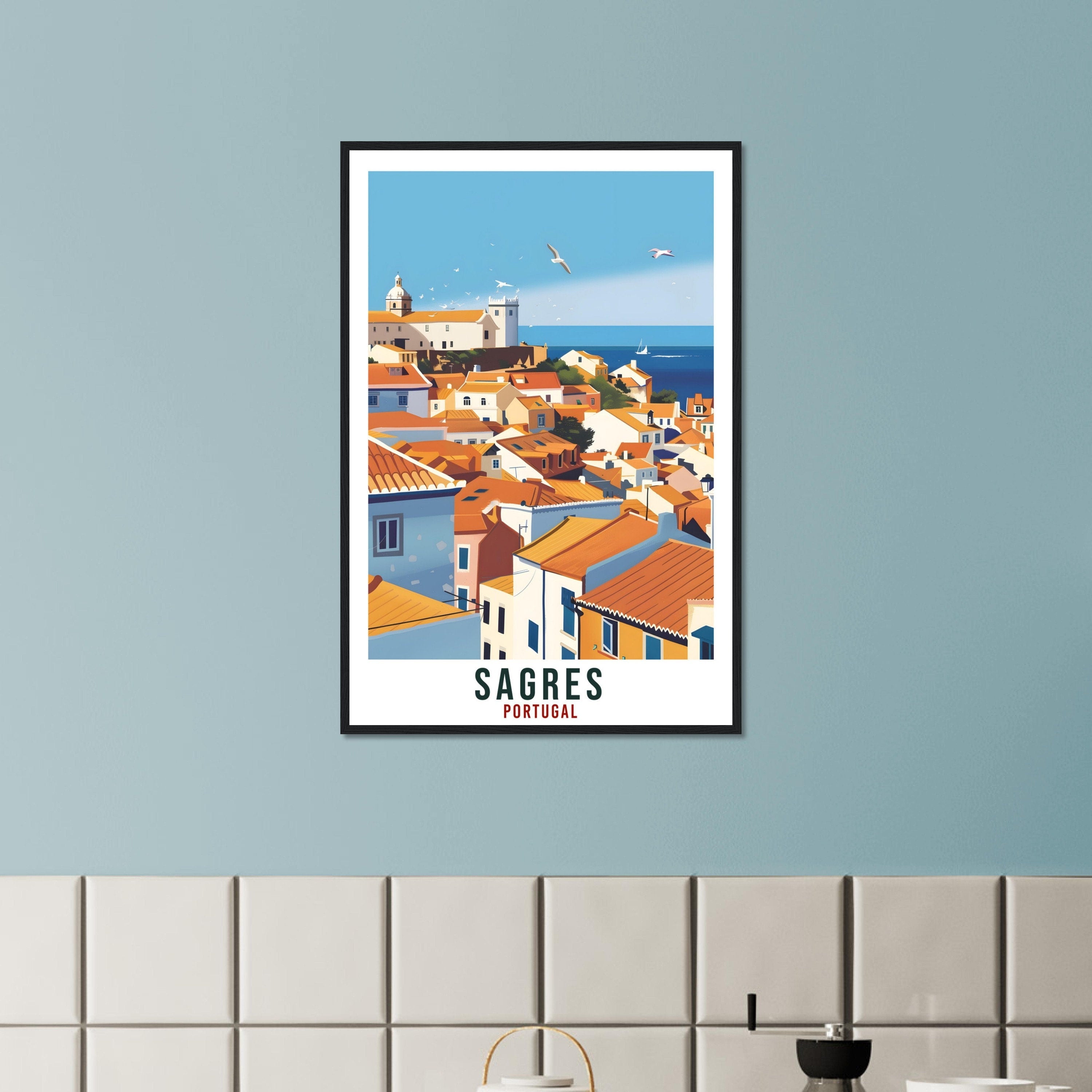 Sagres Travel Print Portugal Wall Art Wall Hanging Home Décor Sagres Gift Portugal Landmark Artwork Sagres Portugal Holiday Travel Poster
