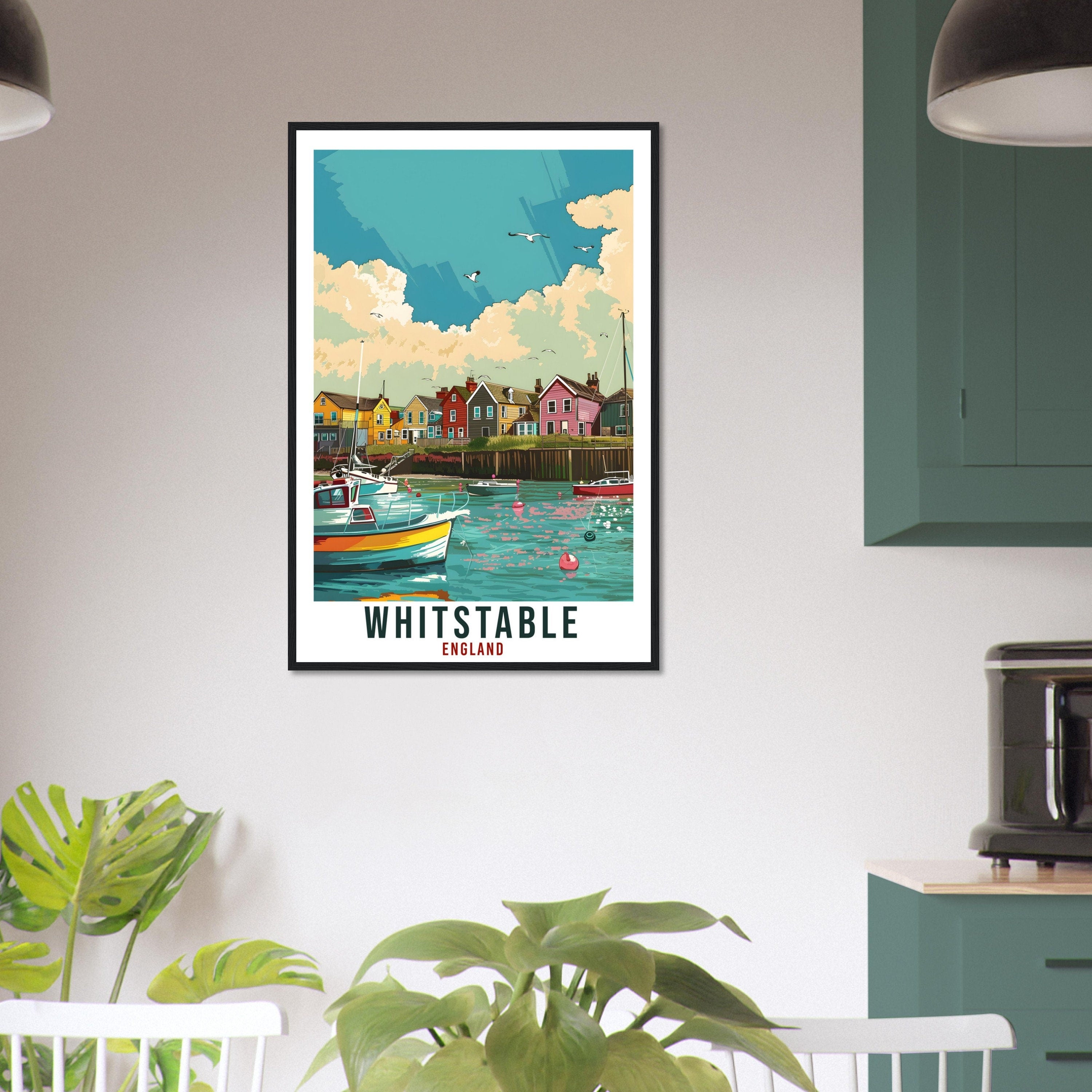 Whitstable Travel Print Wall Art Wall Hanging Home Living Décor Whitstable Gift Art Lovers Gift UK Artwork Gift Print England Travel Poster