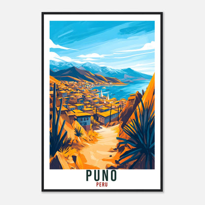 Puno Travel Print Peru Home Decor Puno Wall Art Gift Wall Hanging Art Lover Puno Peruvian Artwork Travel Poster Peru Uros Travel Art