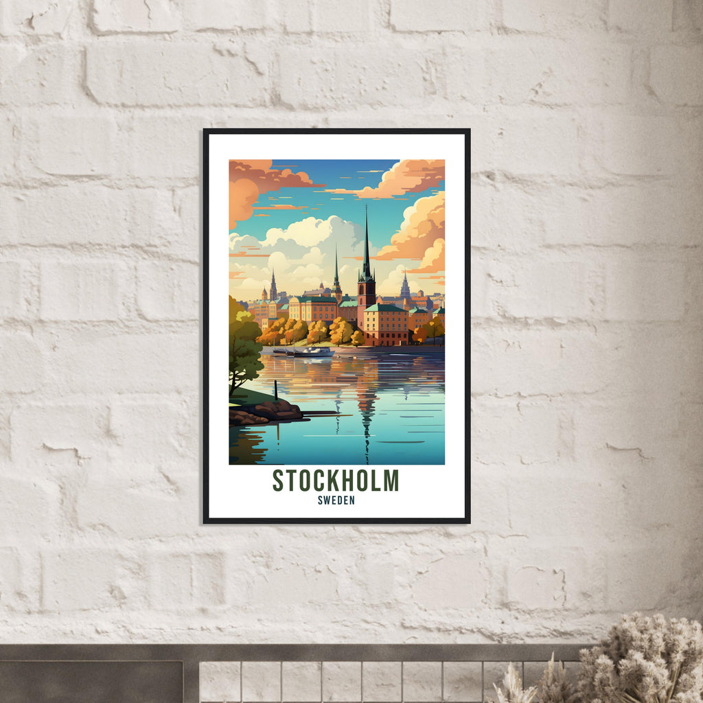 Stockholm Travel Print Wall Art Sweden Wall Hanging Home Décor Stockholm Gift Art Lovers Sweden Art Lover Gift Stockholm City Travel Print