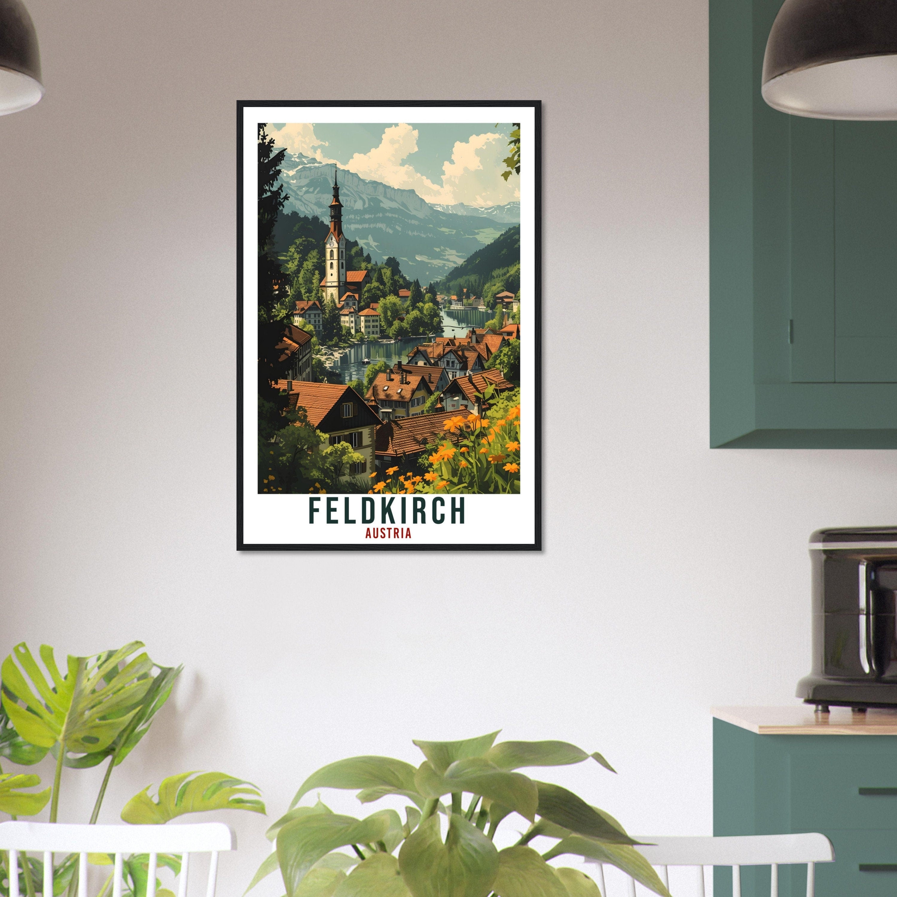 Feldkirch Gift Travel Print Austria Home Decoration Austrian Wall Art Gift Wall Hanging Art Lover Austria Artwork Feldkirch Travel Poster